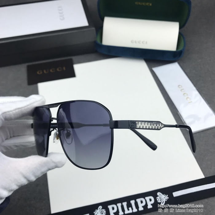 GUCCI古馳 G家新款出貨 金屬偏光墨鏡 完美品質 超級時尚  lly1543